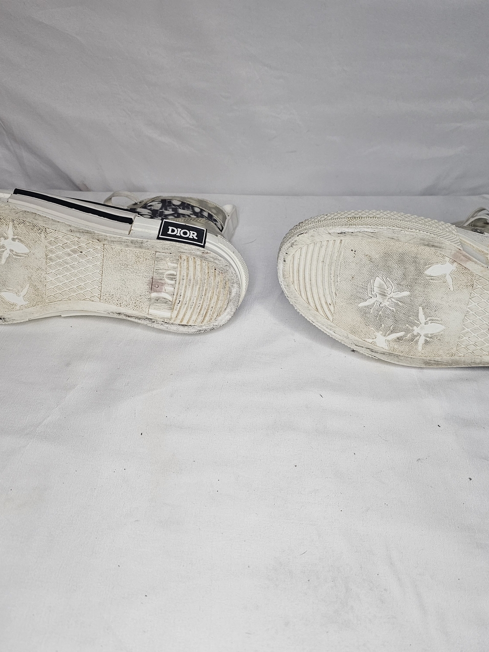 Dior Women's Translucent High-Top Sneakers in White and Grey. - Picture 6 of 12